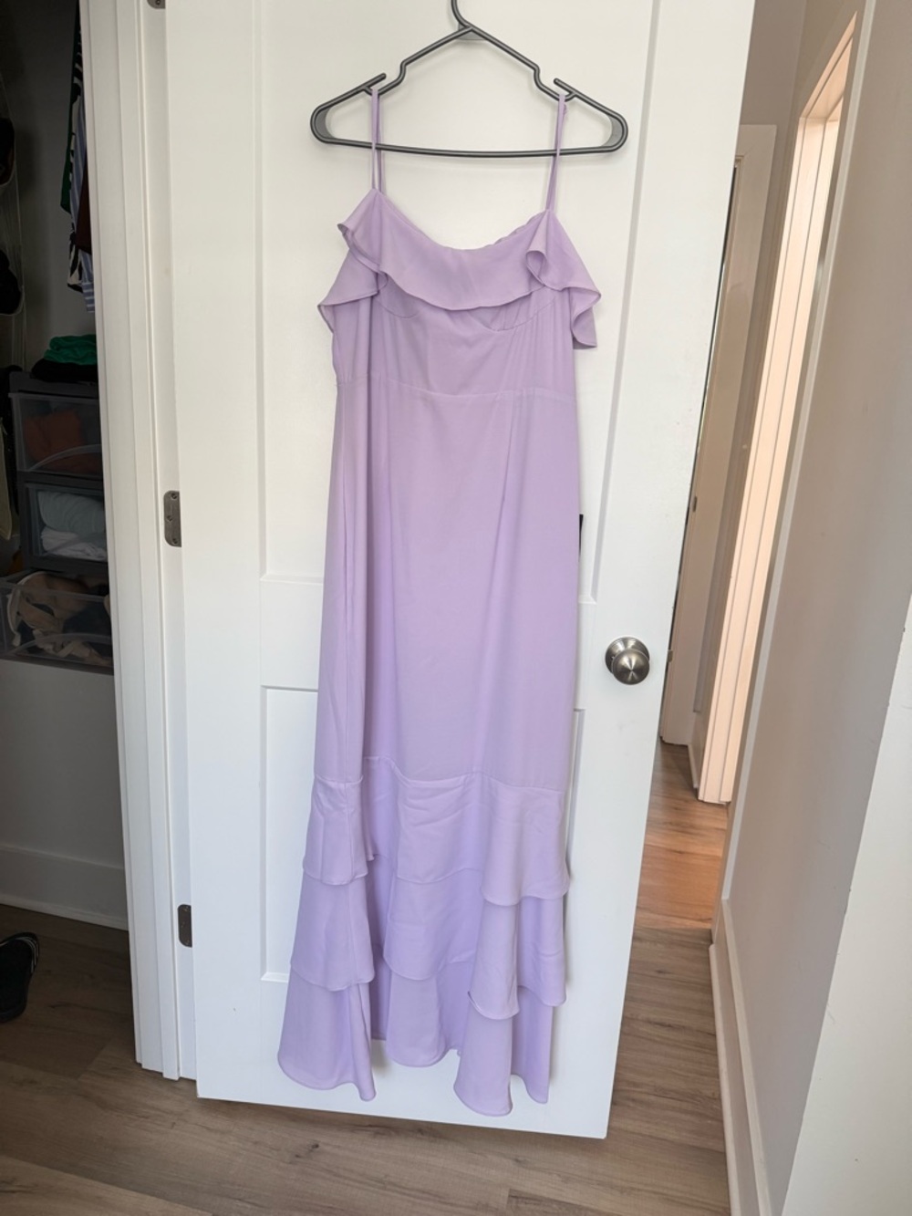 Lulu's Lilac Ruffle Strap Maxi Dress - Picture 5 of 8